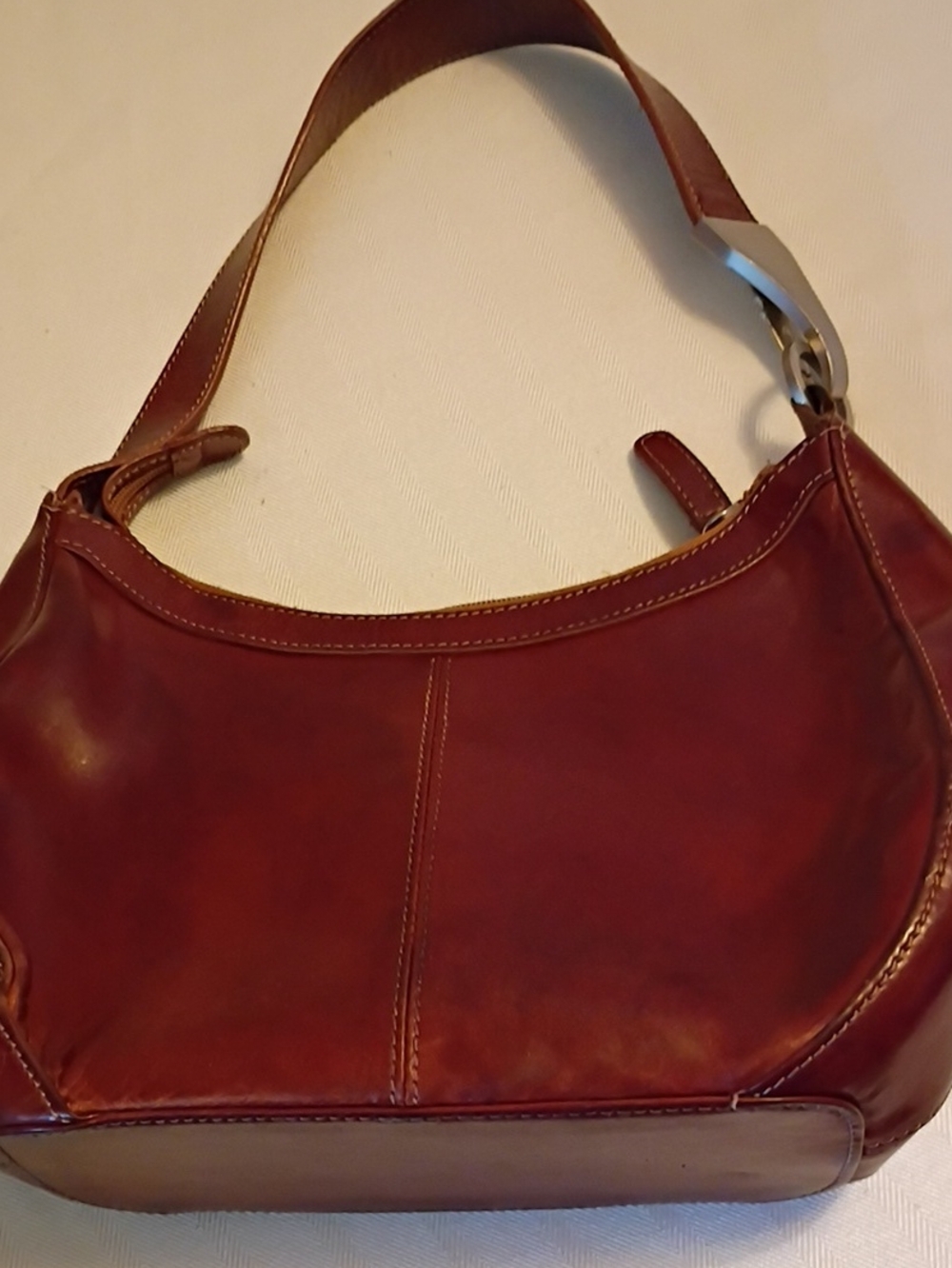 Vtg Kenneth Cole Leather Hobo Bag - Picture 4 of 8